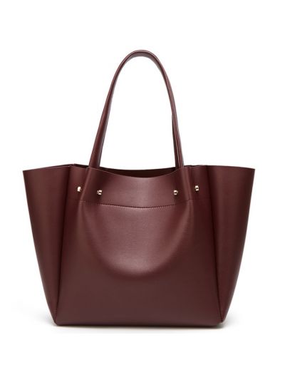 Fold Large Faux Leather PU Tote Shoulder Bag