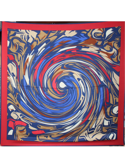 Storm Whirlpool-43dd5-3 Twill Silk & Polyester 100*100 Scarf Kerchief