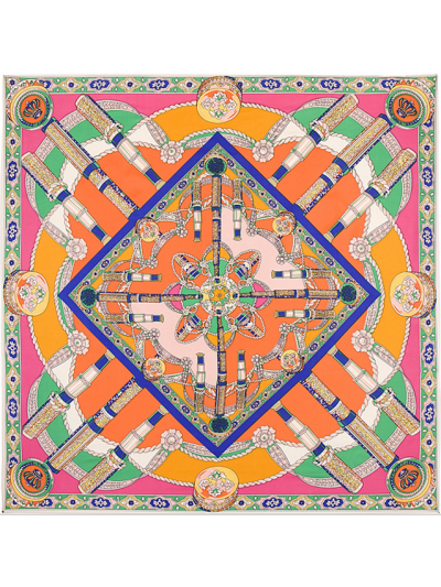 An Crown-54345 Twill Silk & Polyester 100*100 Scarf Kerchief