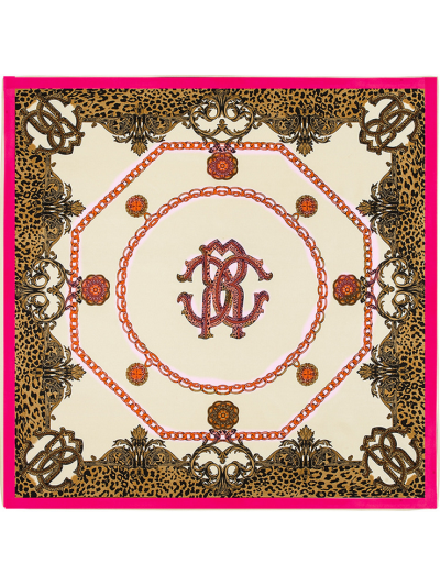 Leopard Chain Metal-0125 Twill Silk & Polyester 130*130 Scarf Kerchief