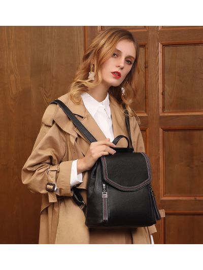 Threads Top Grain Genuine Leather Backpack