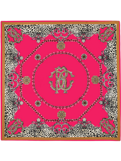Leopard Chain Metal-0126 Twill Silk & Polyester 130*130 Scarf Kerchief