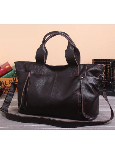 Fashion Soft Top Grain Genuine Leather Shoulder Bag