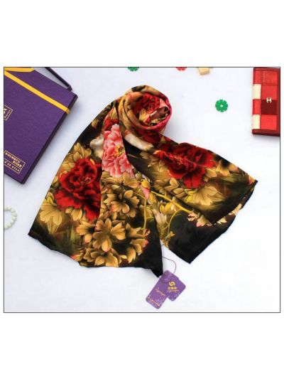 Digital Print Long Silk Scarf 87001