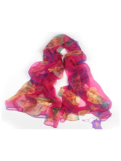 Rose 100% Silk Scarf Shawl-32034