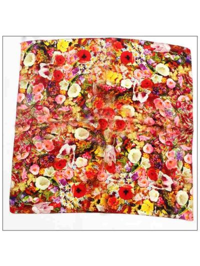 Digital Print Small Square Silk Scarf 79020