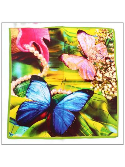Digital Print Small Square Silk Scarf 79021