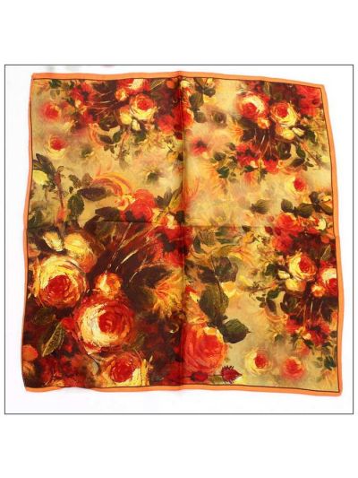 Digital Print Small Square Silk Scarf 79028