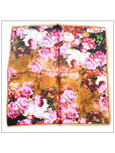 Digital Print Small Square Silk Scarf 79029