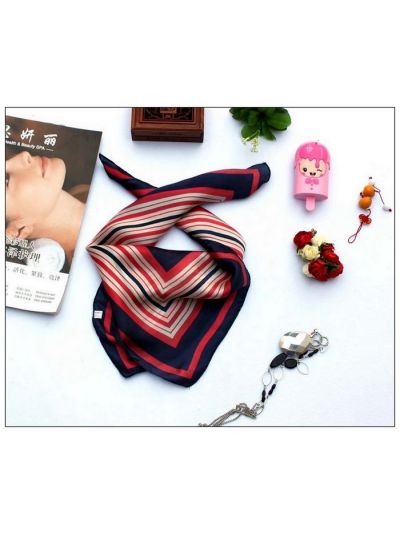 Stripe Small Square Silk Scarf 33052