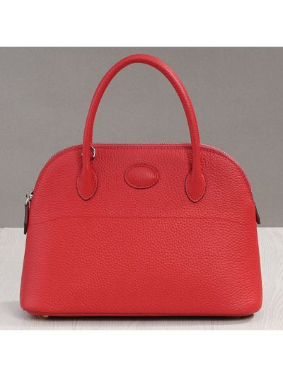 Classic Top Grain Genuine Leather Shell Bag Tote