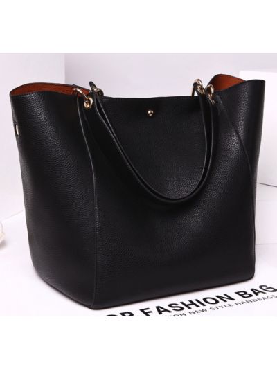 Retro Large Size PU Tote Shoulder Bag Set