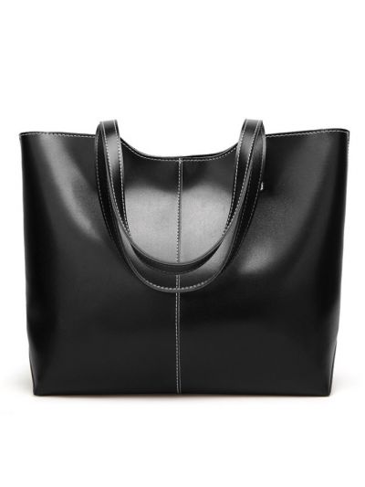 Large Size Smooth PU Tote