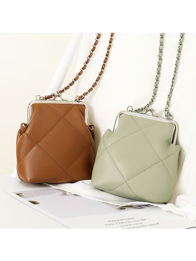 Sling bag for women soft pu leather quilted cross body bag lady handbags