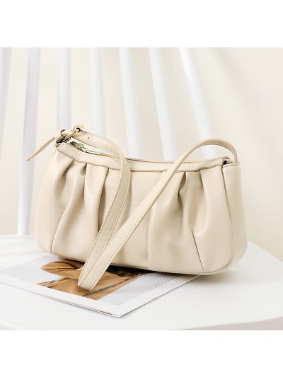 Shoulder bag for women soft PU leather folds new style hobo lady handbags