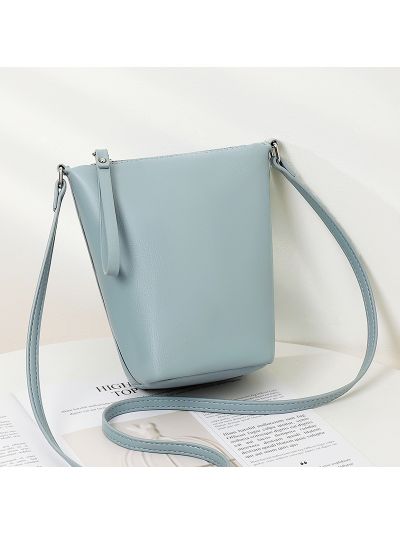 Sling bag for women PU leather soft minimalism cross body bag cell phone bag