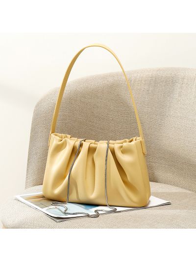 Sling bag women korean style wrinkled high quality pu soft leather new design cross body beg shoulder bag for women