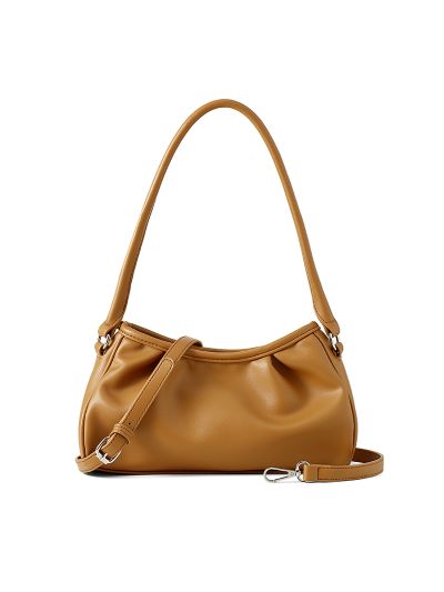 New pleated cloud PU leather ladies underarm bag casual shoulder handbag