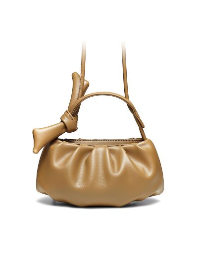 Sling bag women new design wrinkled high quality pu soft leather korean style mini cross body bag handbag