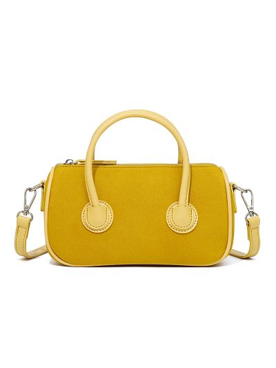 Niche design quality PU leather grind arenaceous ladies small cross body bag shoulder baguette handbag
