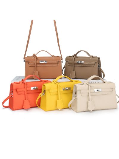 Mini Epsom Genuine Leather Cross Body Handbag Kelly Bag