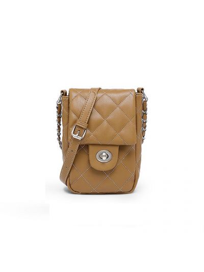 Sling bag for women quilted summer mini cross body bag metal chain soft pu leather lady handbags