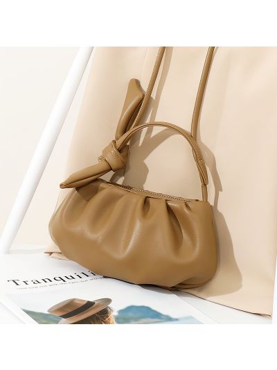 Sling bag women new design wrinkled high quality pu soft leather korean style mini cross body bag handbag