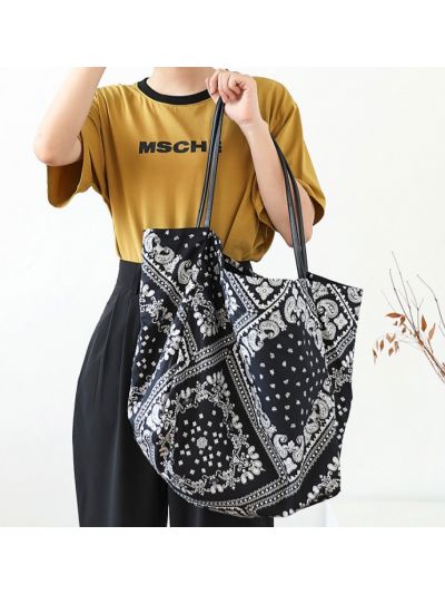 Bohemia Ethnic Large Soft Cloth Canvas Tote Fabric Bag