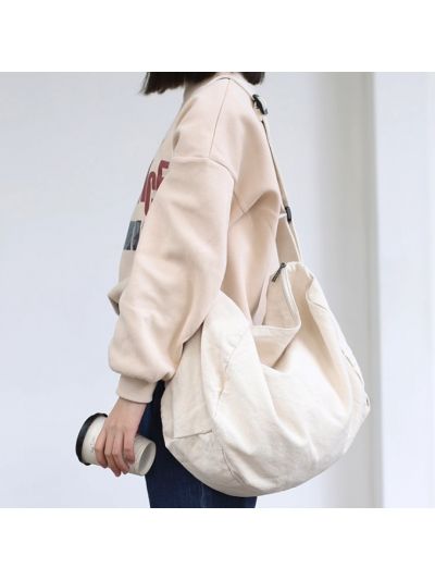 Minimalism Soft Cloth Large Canvas Tote Fabric Bag Shoulder Bag