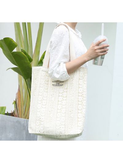 Lady Fashion Lace Tote Shoulder Bag