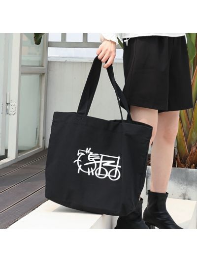 Street Print Large Canvas Tote Fabric Bag