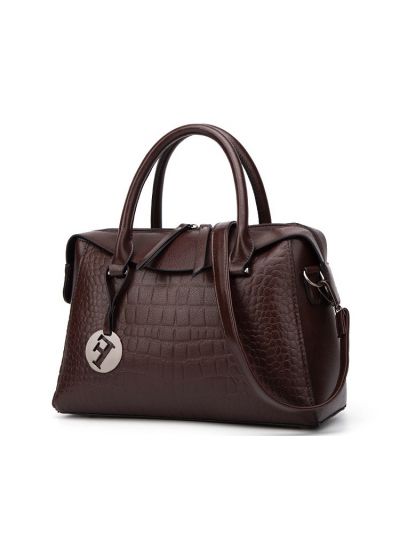 Alligator Grain Faux Leather PU Handbag Shoulder Bag