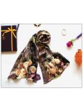 Digital Print Long Silk Scarf 87011