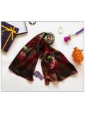 Digital Print Long Silk Scarf 87019
