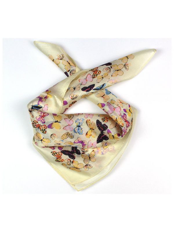 Spring Butterfly Square Silk Scarf 33099