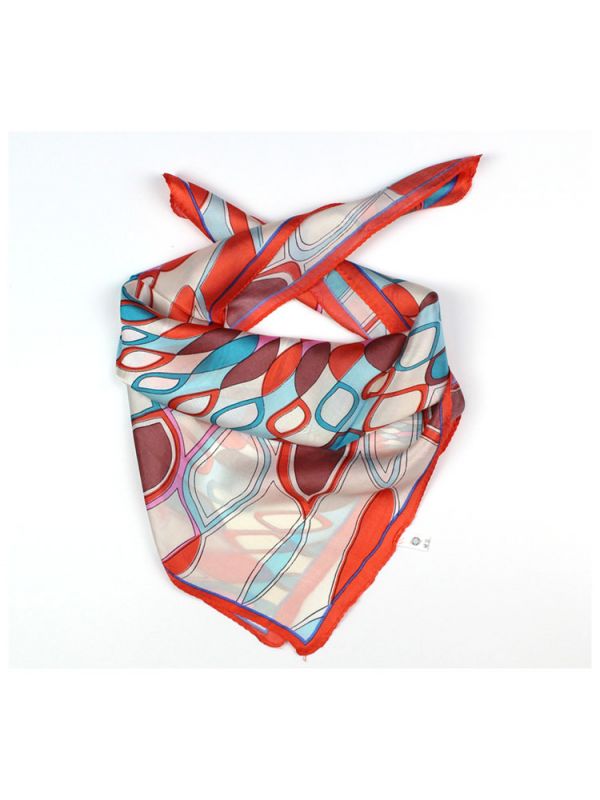 Geometry Small Square Silk Scarf 33145