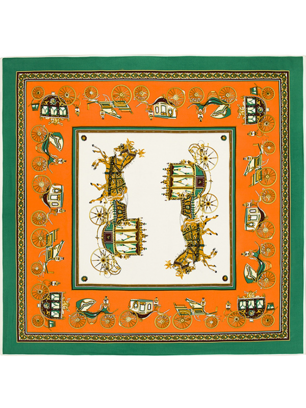 Life Green-0041 Twill Silk & Polyester Scarf Kerchief