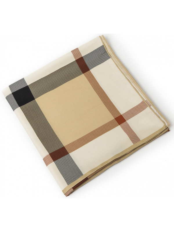 Lattice Fringe-0171 Twill Silk & Polyester Scarf Kerchief