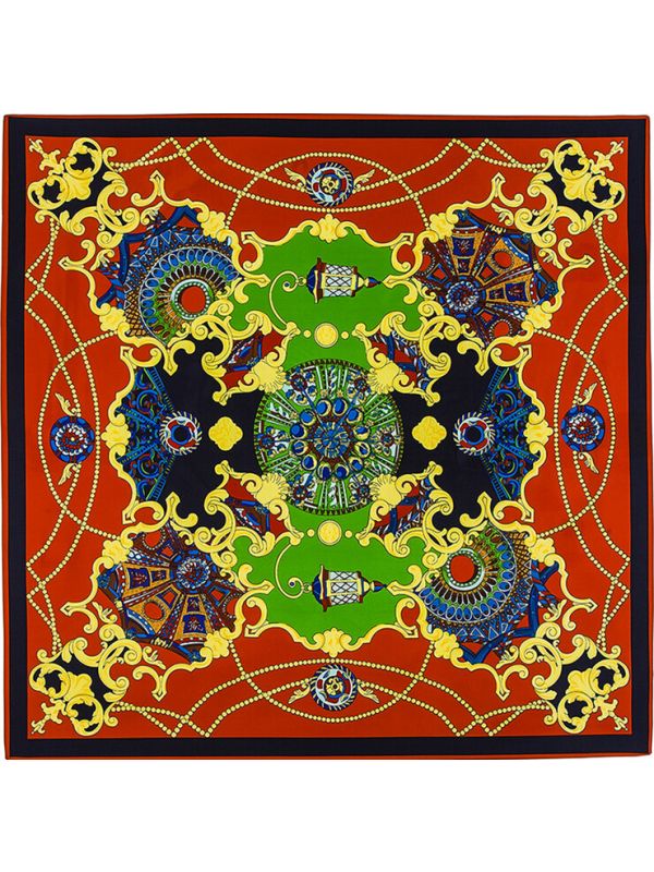 Quiet NightSky-0611 Twill Silk & Polyester 100*100 Scarf Kerchief