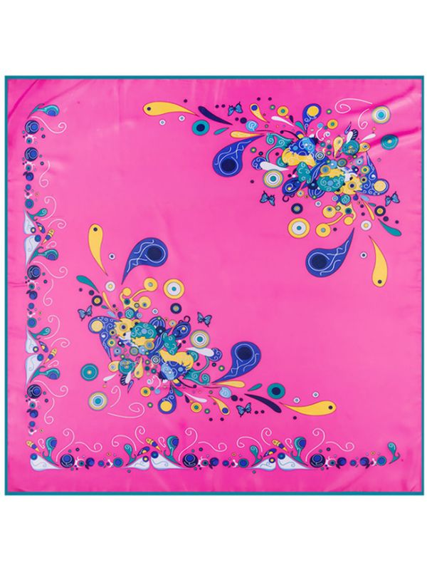 Cashew Dot-2323k1 Twill Silk & Polyester 100*100 Scarf Kerchief