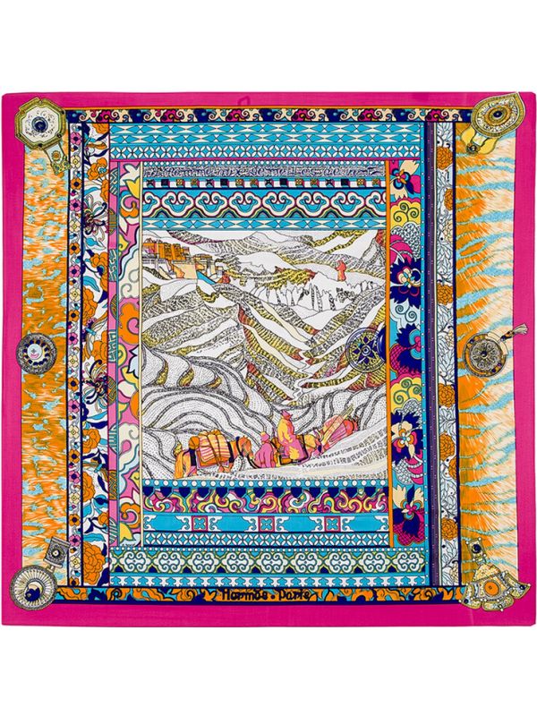 Classic Potala Palace-0231 Silk & Polyester Scarf Kerchief