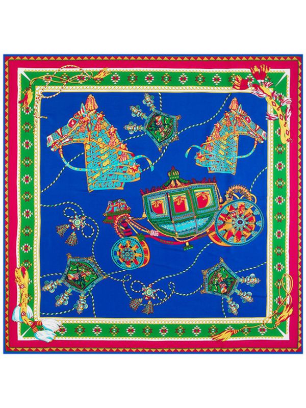 Geometry Ma Pattern-fsd1-3 Twill Silk & Polyester 130*130 Scarf Kerchief