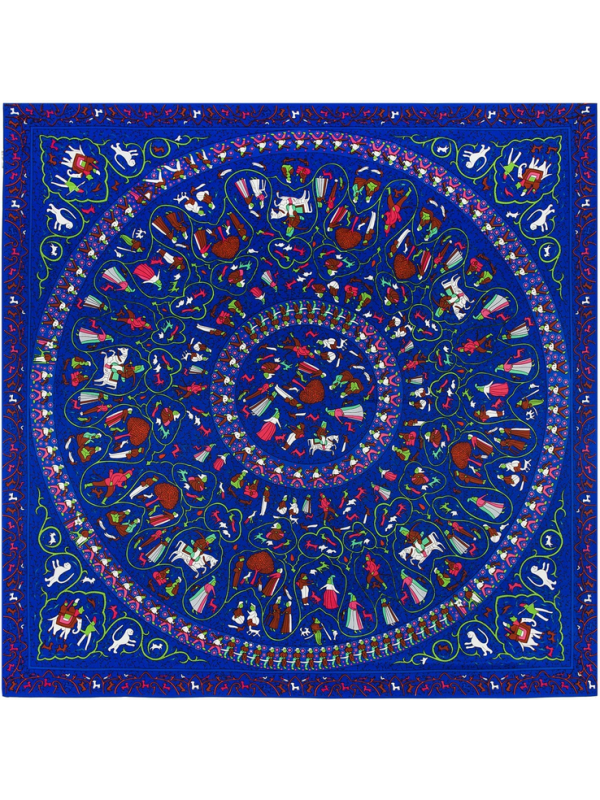 Visual Feast-0391 Twill Silk & Polyester 130*130 Scarf Kerchief