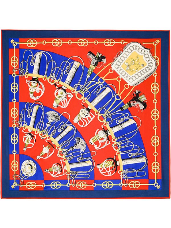 Equestrian Saber-0401 Silk & Polyester Scarf Kerchief