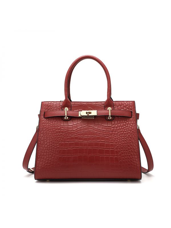 Wholesale Alligator Top Grain Genuine Leather Top Handle Kelly Bag