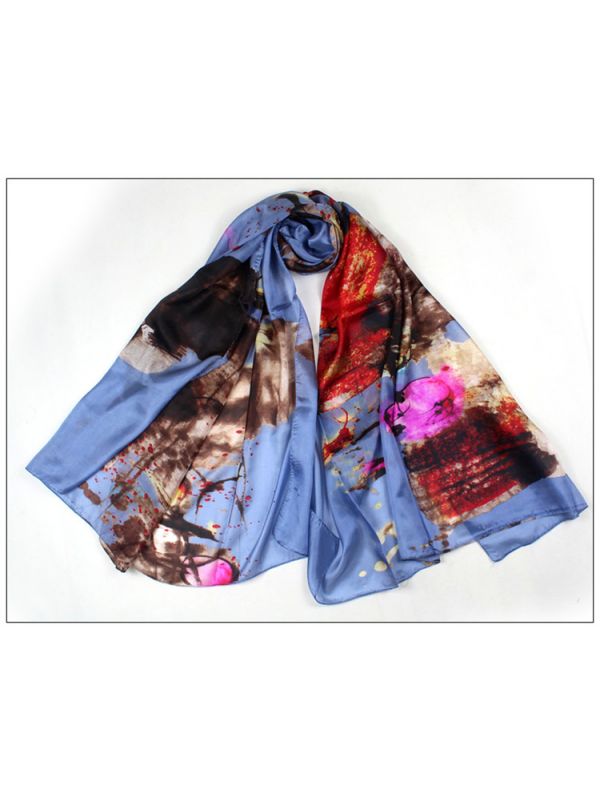 Lake 100% Pure Silk Scarves Shawl-86029