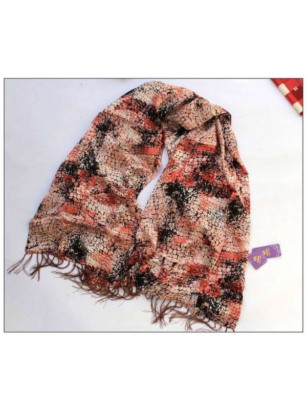 Alligator Thickened Double Layer 100% Silk Scarves Shawl-75011