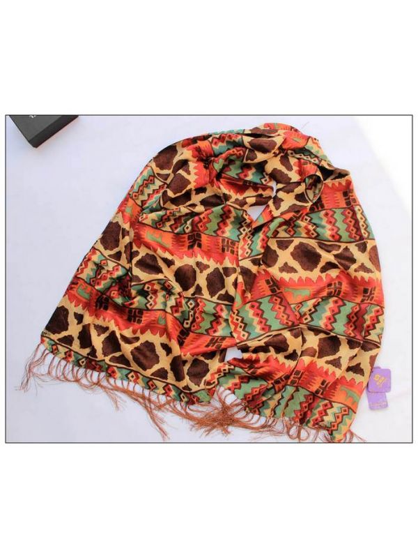 Indian Thickened Double Layer 100% Silk Scarves Shawl-75014