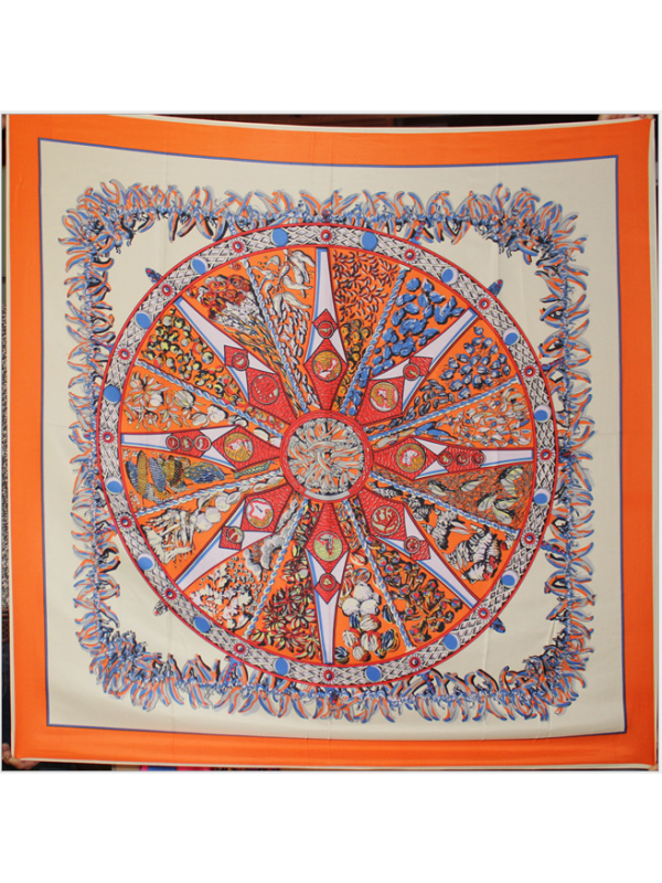 Mulberry Silk-4f3dd1 Twill Silk & Polyester Scarf Kerchief