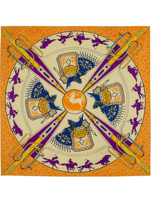 Saber Fine Horse-0082 Silk & Polyester Scarf Kerchief